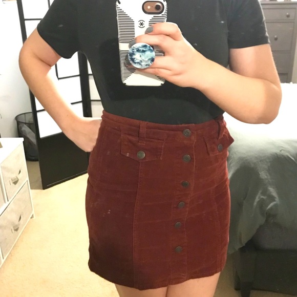 Mossimo Supply Co. Dresses & Skirts - Mossimo deep orange/red-brown corduroy skirt